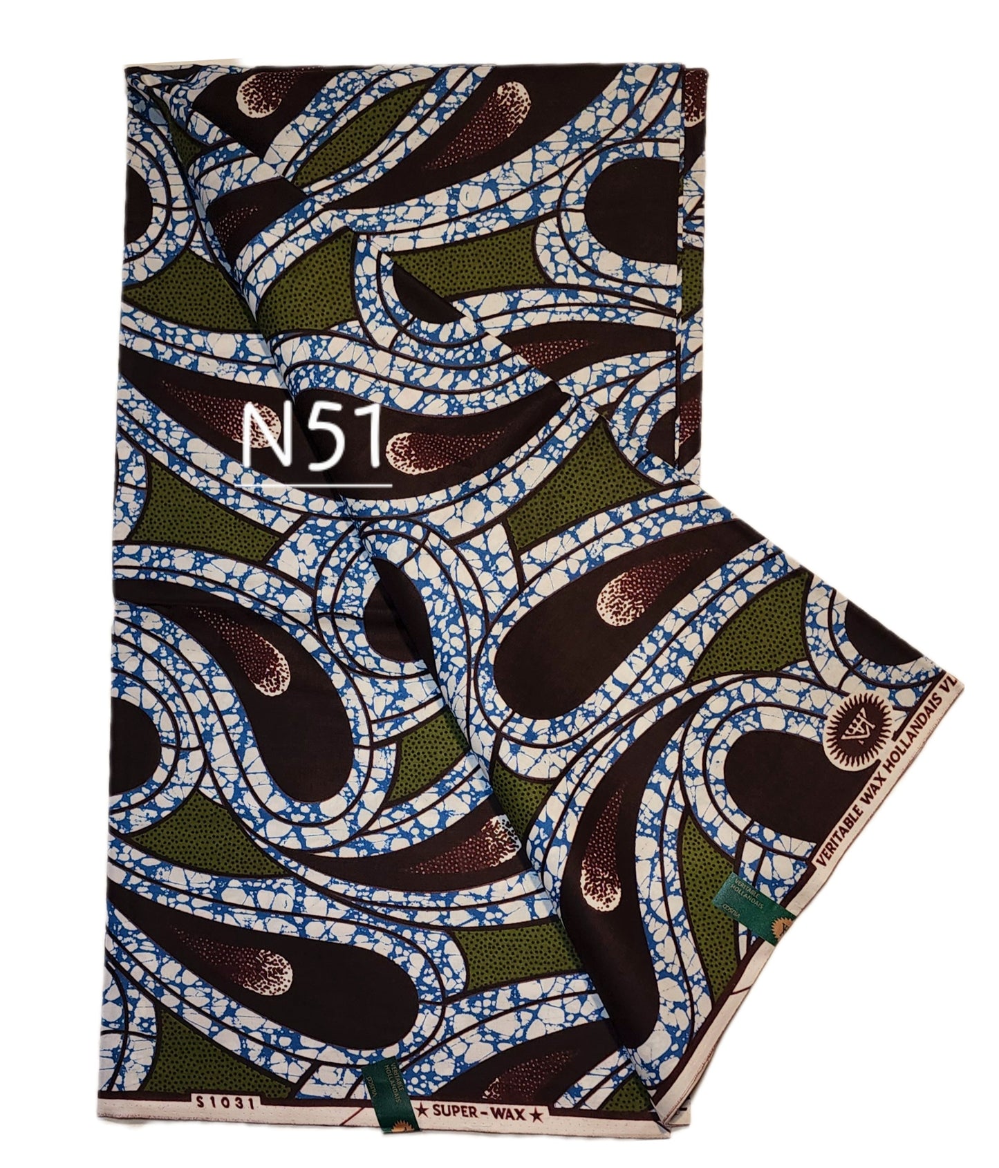 Veritable wax: Classic African fabric ( 6 yards)