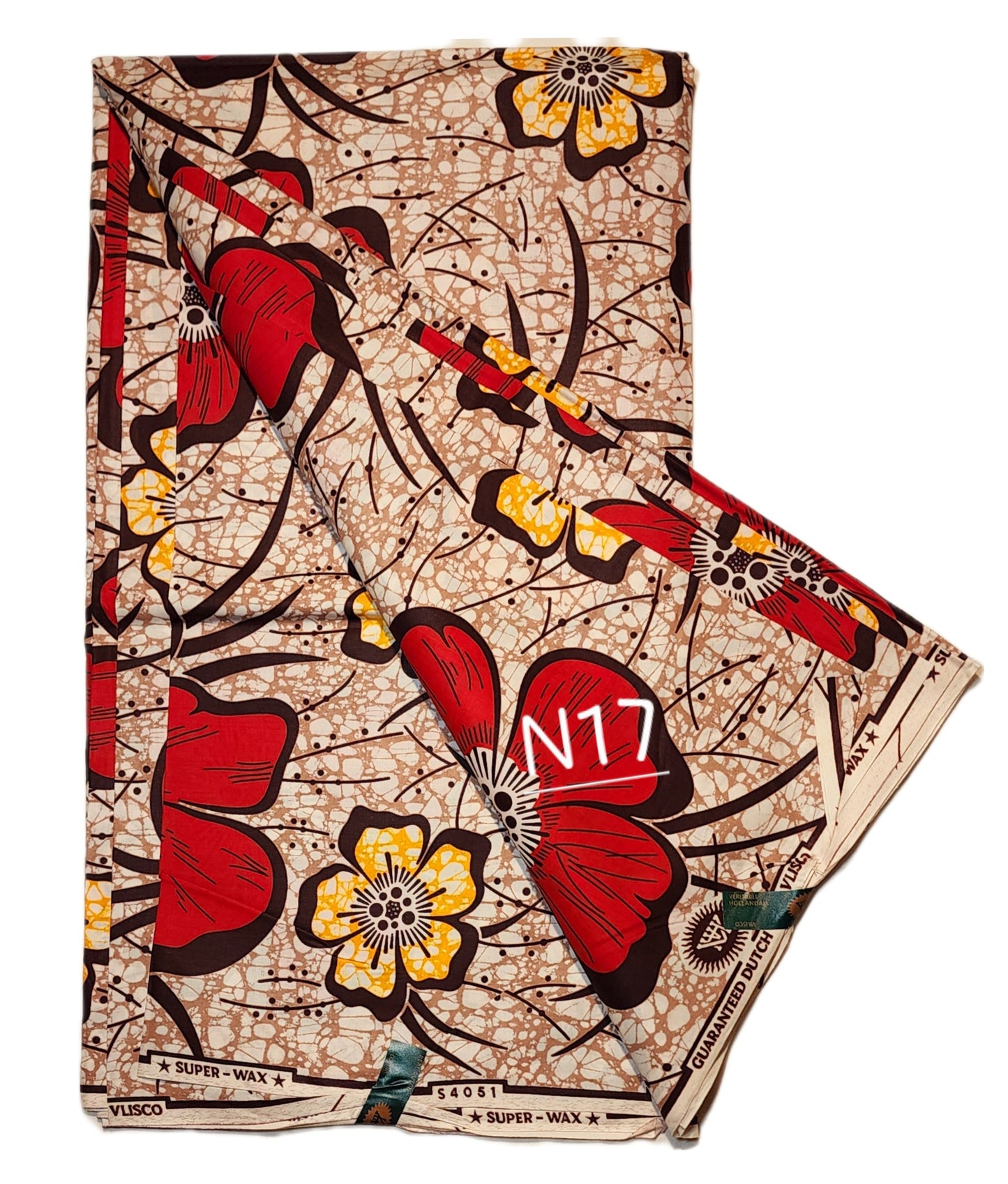 Veritable wax:Classic African fabric ( 6 yards)