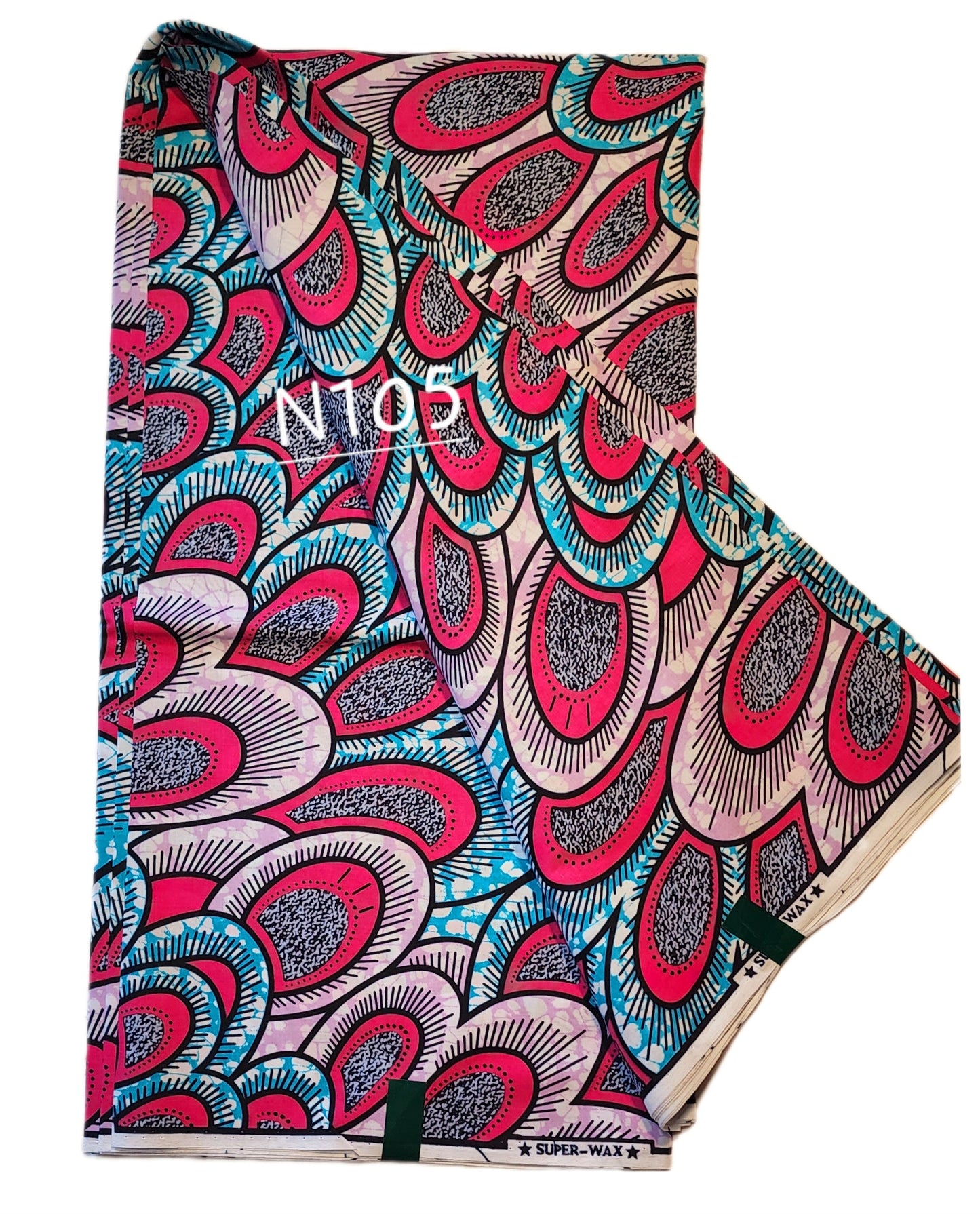 Veritable wax: Classic African fabric ( 6 yards)