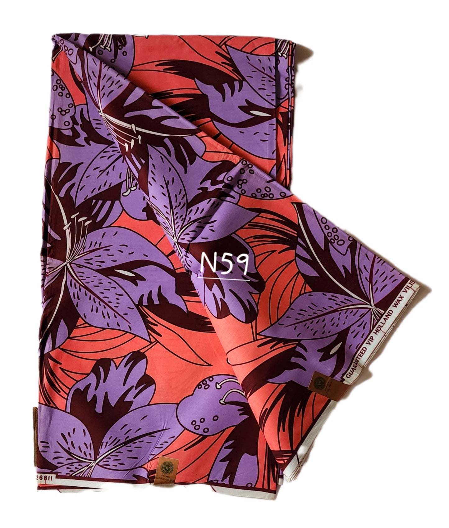 Veritable wax: Classic African fabric ( 6 yards)