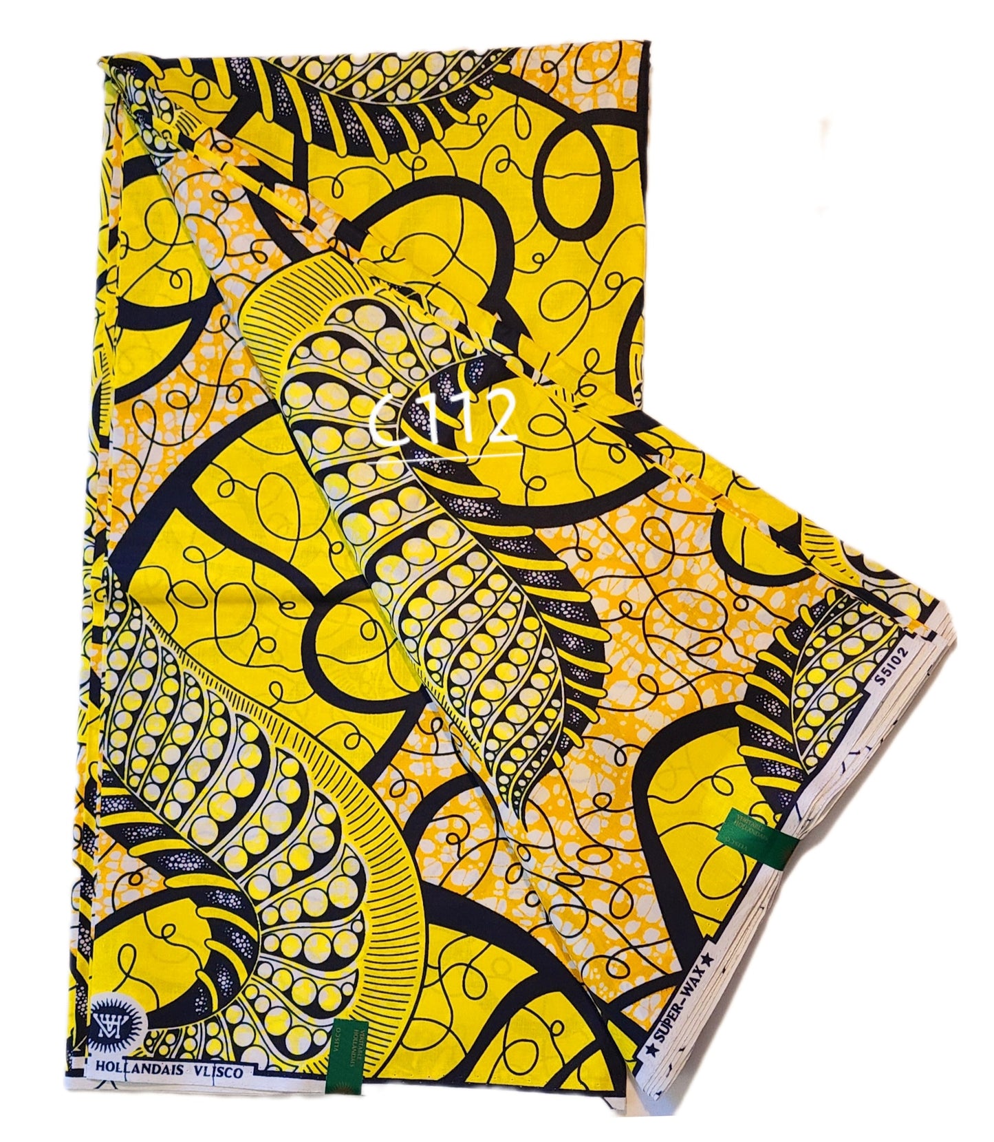 Veritable wax: Classic African fabric ( 6 yards)