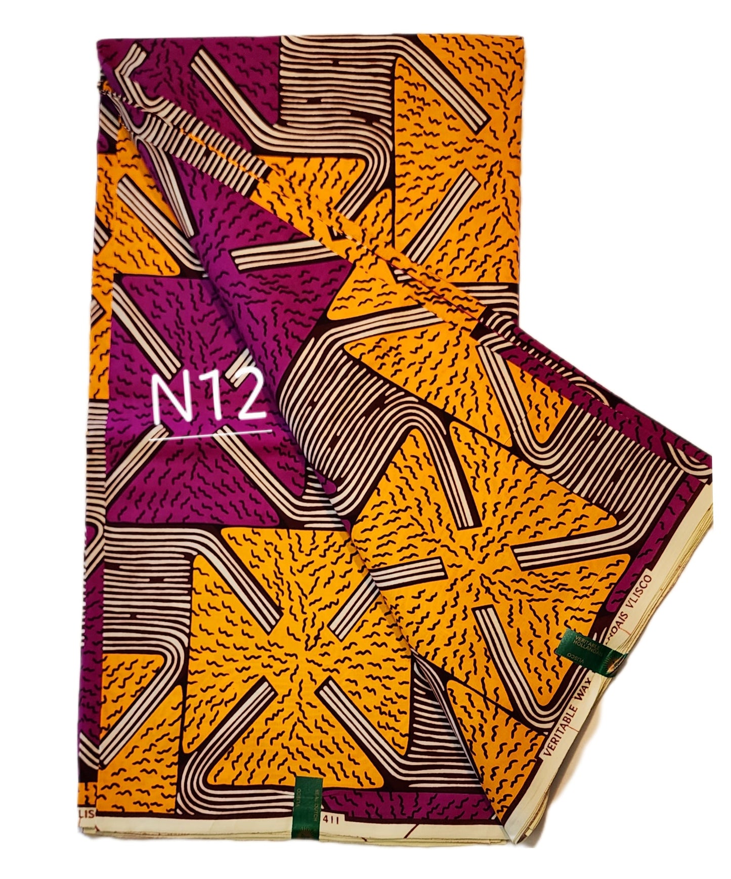 Veritable wax: Classic African fabric ( 6 yards)