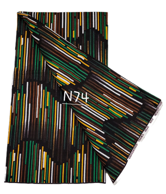 Veritable wax: Classic African fabric ( 6 yards)