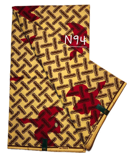 Veritable wax: Classic African fabric (6 yards )