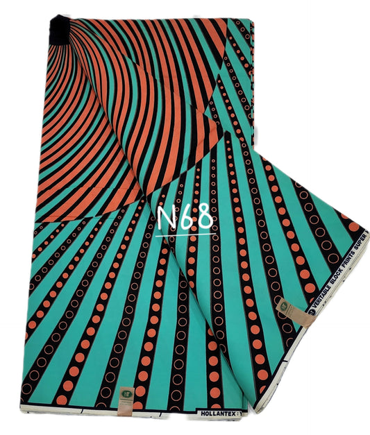 Veritable wax: Classic African fabric ( 6 yards)