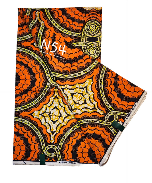 Veritable wax: Classic African fabric ( 6 yards)