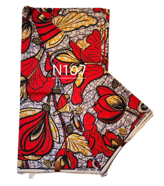 Veritable wax: Classic African fabric ( 6 yards