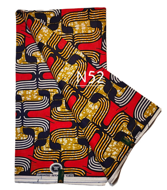 Veritable wax: Classic African fabric ( 6 yards)
