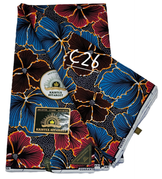 Hitarget wax: Classic African fabrics ( 6 yards)