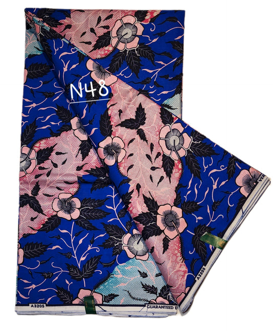 Veritable wax: Classic African fabric ( 6 yards)