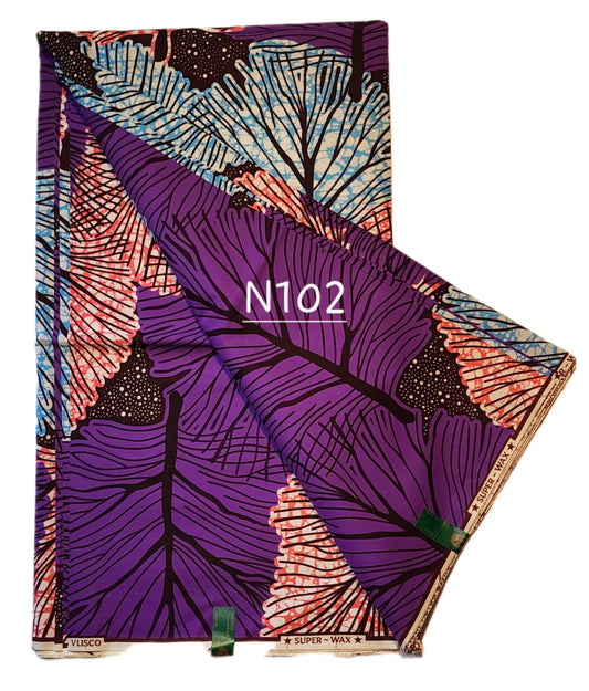 Veritable wax: Classic African fabric ( 6 yards)