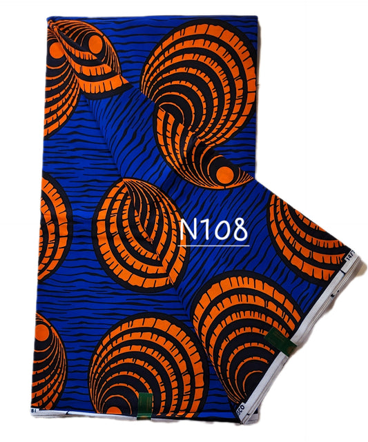 Veritable wax: Classic African fabric ( 6 yards)