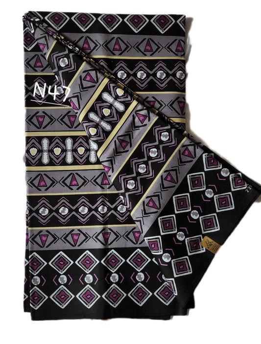 Veritable wax: Classic African fabric ( 6 yards)