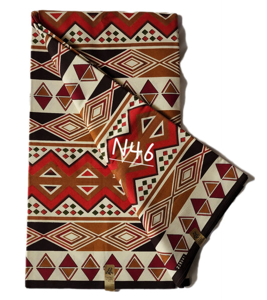 Veritable wax: Classic African fabric ( 6 yards)