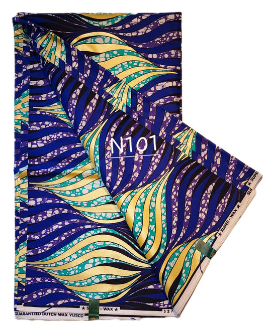 Veritable wax: Classic African fabric ( 6 yards)