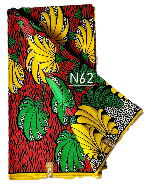 Veritable wax: Classic African fabric ( 6 yards)