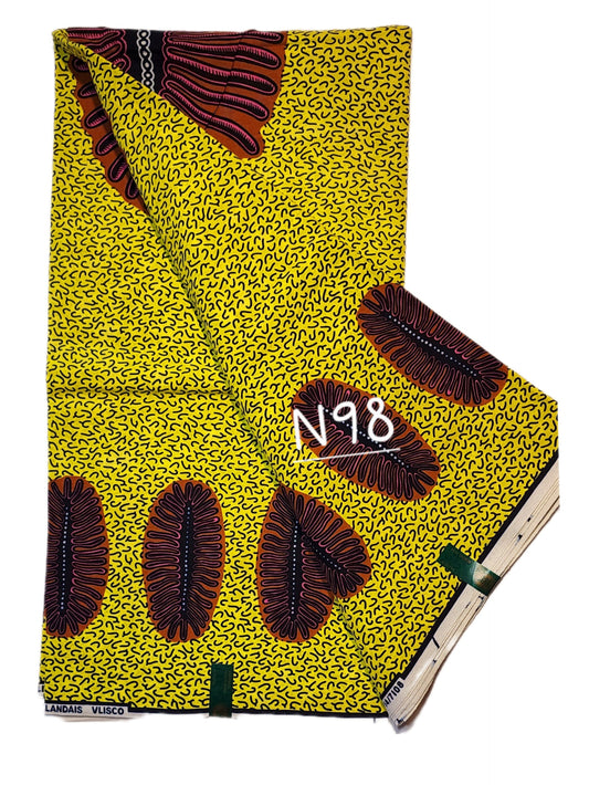 Veritable wax: Classic African fabric ( 6 yards)