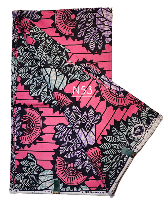 Veritable wax: Classic African fabric ( 6 yards)